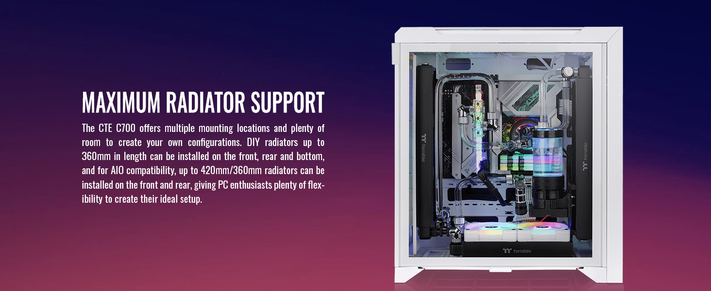 Thermaltake CTE C700 TG ARGB Snow Mid Tower Case